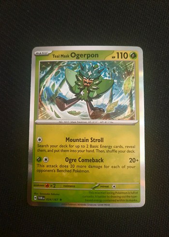 Teal Mask Ogerpon pokemon kartı