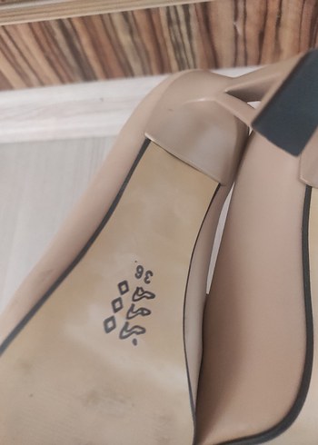 Bej Stiletto Topuklu Kadın Ayakkabı - Görsel 2