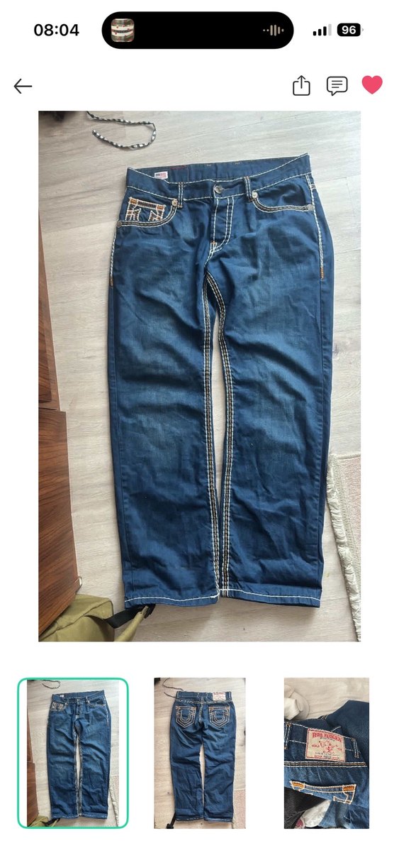 Koyu Mavi true religions Jean — görsel 3/4
