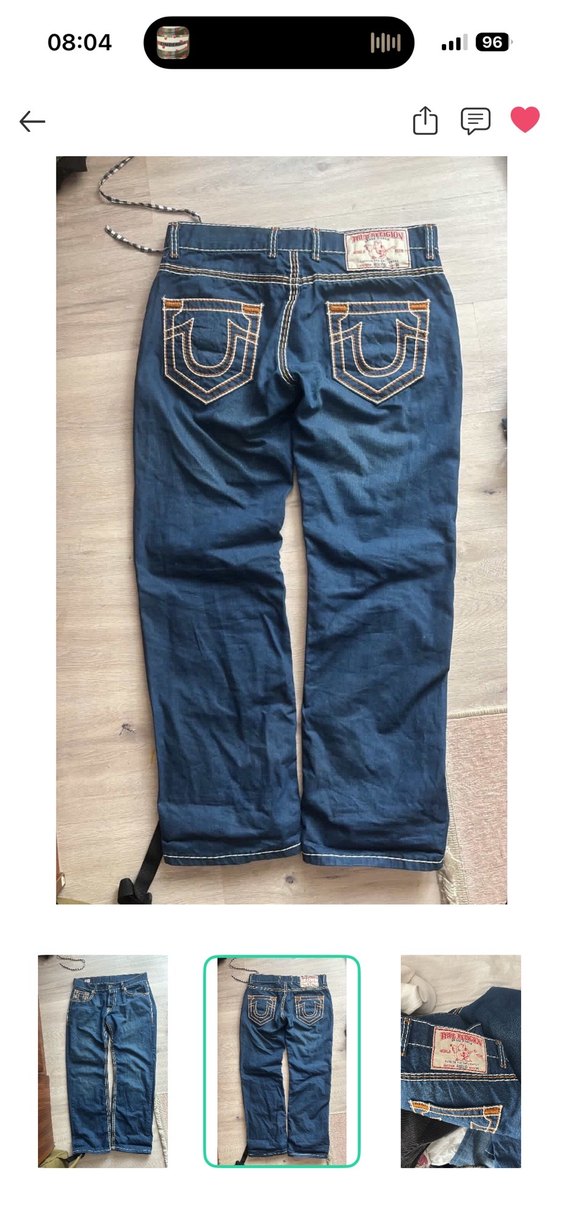 Koyu Mavi true religions Jean — görsel 2/4