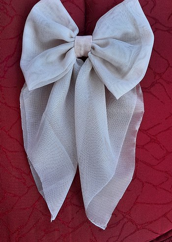 Bej Büyük Fiyonk Saç Aksesuarı - Görsel 6