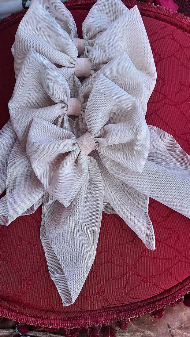 Bej Büyük Fiyonk Saç Aksesuarı - Görsel 5