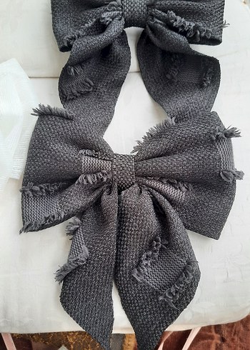 Koyu Kahverengi Vintage Fiyonk Saç Aksesuarı - Görsel 3