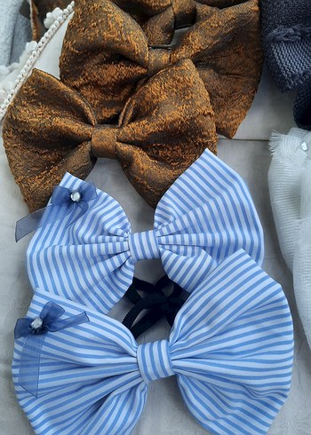 Koyu Kahverengi Vintage Fiyonk Saç Aksesuarı - Görsel 5