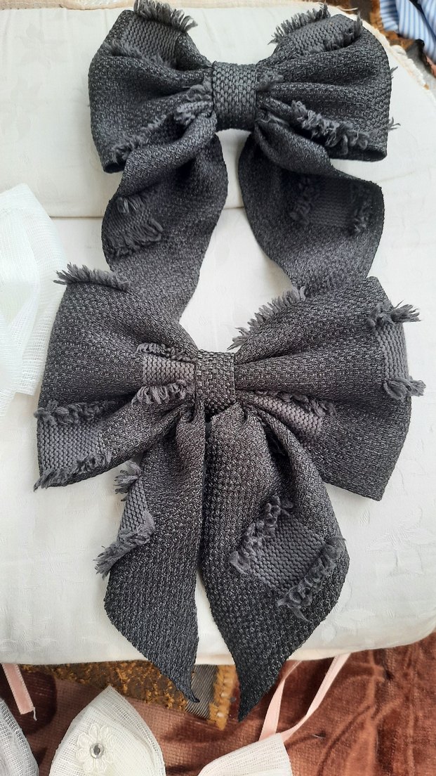 Koyu Kahverengi Vintage Fiyonk Saç Aksesuarı - Görsel 3