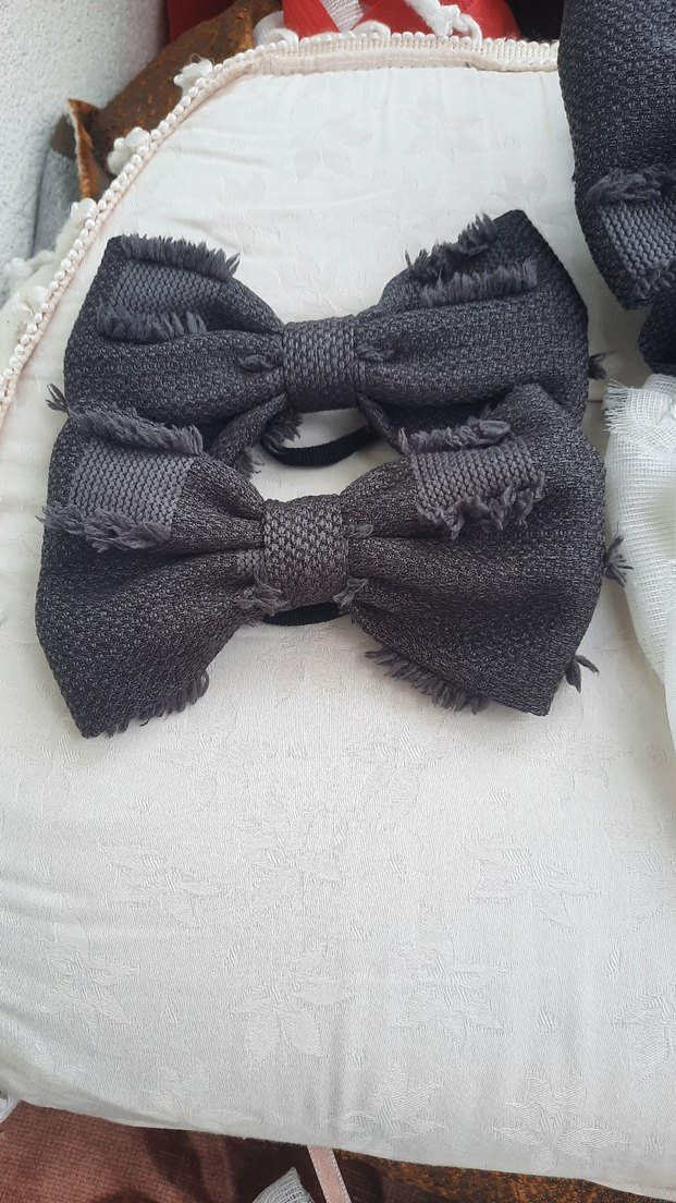 Koyu Kahverengi Vintage Fiyonk Saç Aksesuarı - Görsel 4