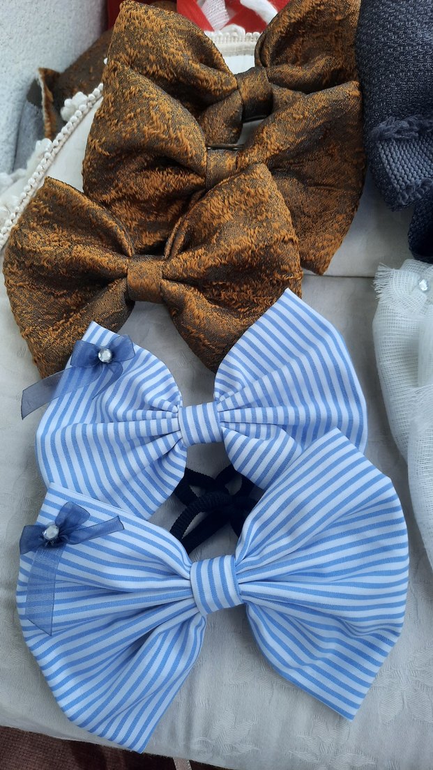 Koyu Kahverengi Vintage Fiyonk Saç Aksesuarı - Görsel 5