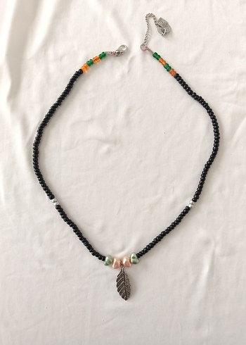 American Vintage Boncuklu Mini Etnik Bohem Kolye
