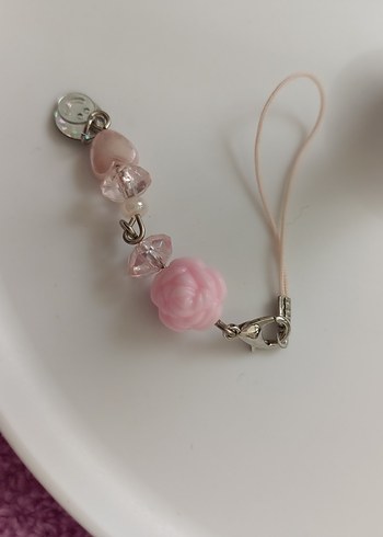 Bordo Boncuklu Çiçekli Kadın Charm - Görsel 14