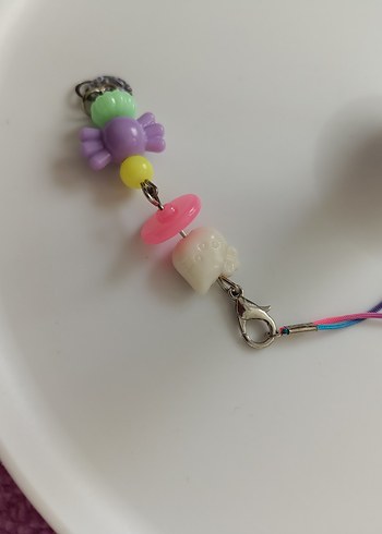 Bordo Boncuklu Çiçekli Kadın Charm - Görsel 15