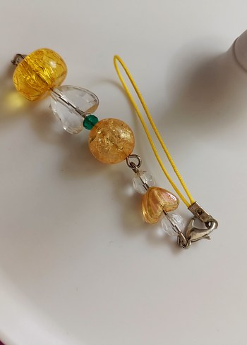 Bordo Boncuklu Çiçekli Kadın Charm - Görsel 17