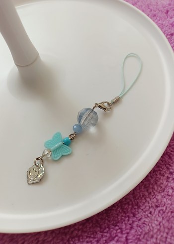 Bordo Boncuklu Çiçekli Kadın Charm - Görsel 3