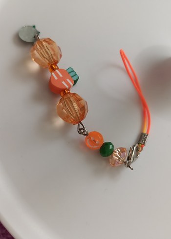 Bordo Boncuklu Çiçekli Kadın Charm - Görsel 18