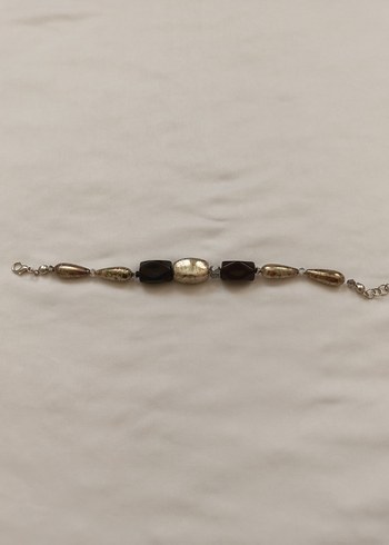 Accessorize Kahverengi Yılan Desenli Boncuklu Bileklik