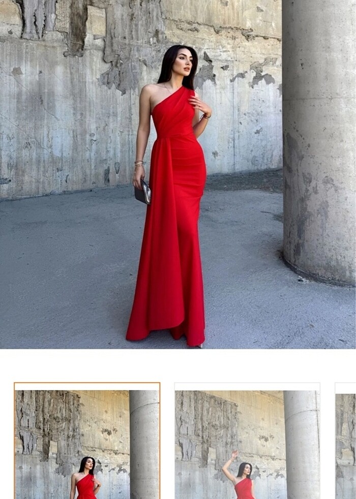 kırmızı kuyruk detay abiye - Görsel 2