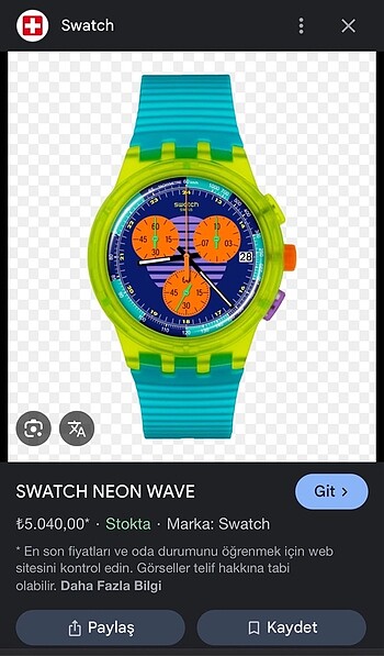 Beden Swatch Neon Wave