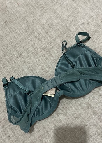 Bohem Tarzı Turkuaz Desensiz Sütyen 80b beden - Görsel 3