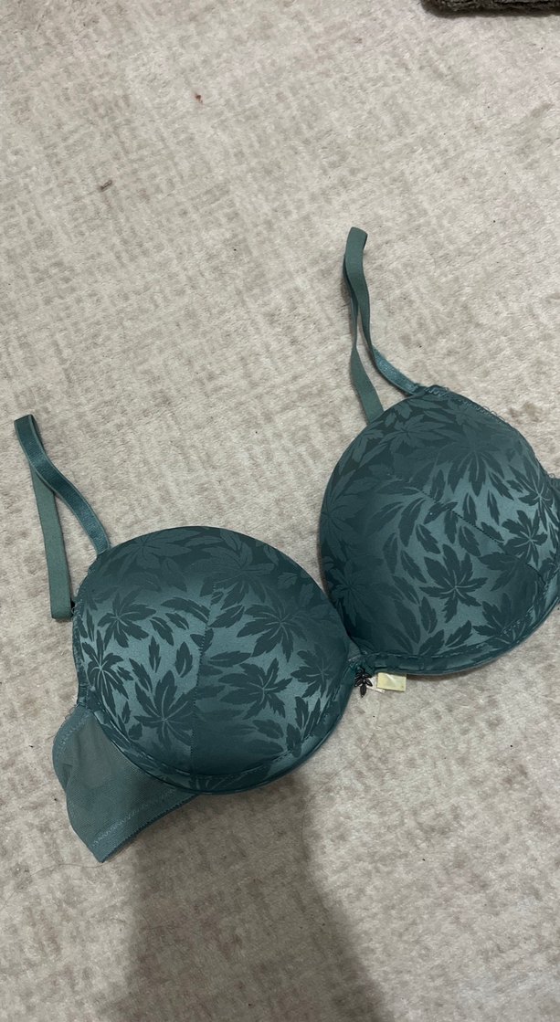 Bohem Tarzı Turkuaz Desensiz Sütyen 80b beden - Görsel 2