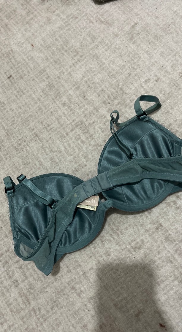 Bohem Tarzı Turkuaz Desensiz Sütyen 80b beden - Görsel 3