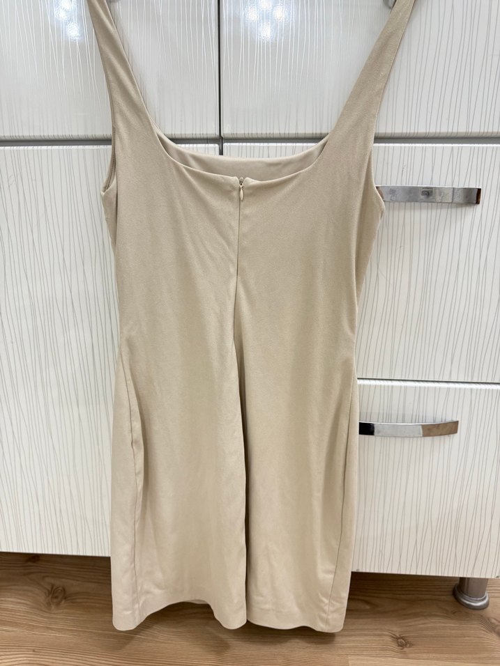 Bej Keten Mini bershka - Görsel 3