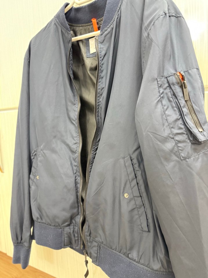 Gri Kadın Bomber Ceket Bol Kesim - Görsel 3