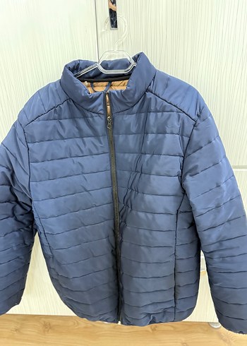 Fermuarlı Mavi Erkek Mont - Görsel 2