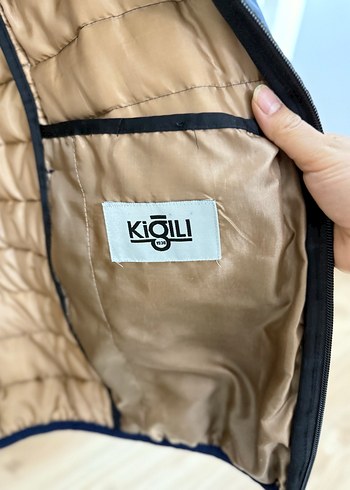 Fermuarlı Mavi Erkek Mont - Görsel 5