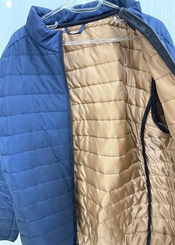 Fermuarlı Mavi Erkek Mont - Görsel 4