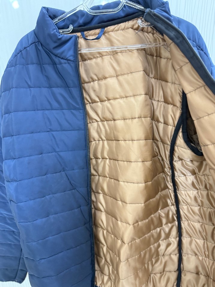 Fermuarlı Mavi Erkek Mont - Görsel 4