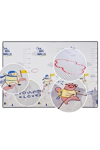 Diğer Coolmats Çift Taraflı Çocuk Oyun Halısı, 140 X 200 X 1 Cm Oyun M