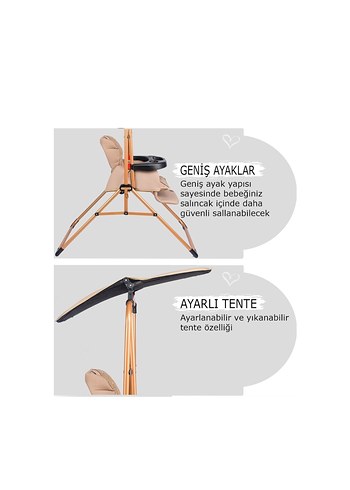 Camel Renkli Bebek salıncak - Görsel 5