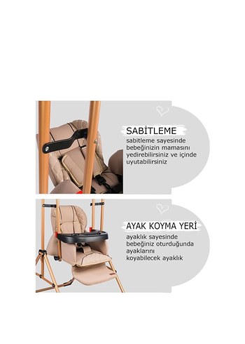 Camel Renkli Bebek salıncak - Görsel 3