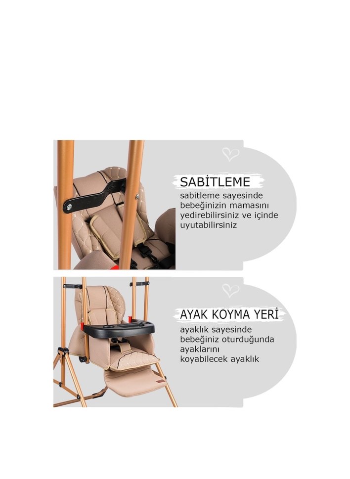 Camel Renkli Bebek salıncak - Görsel 3