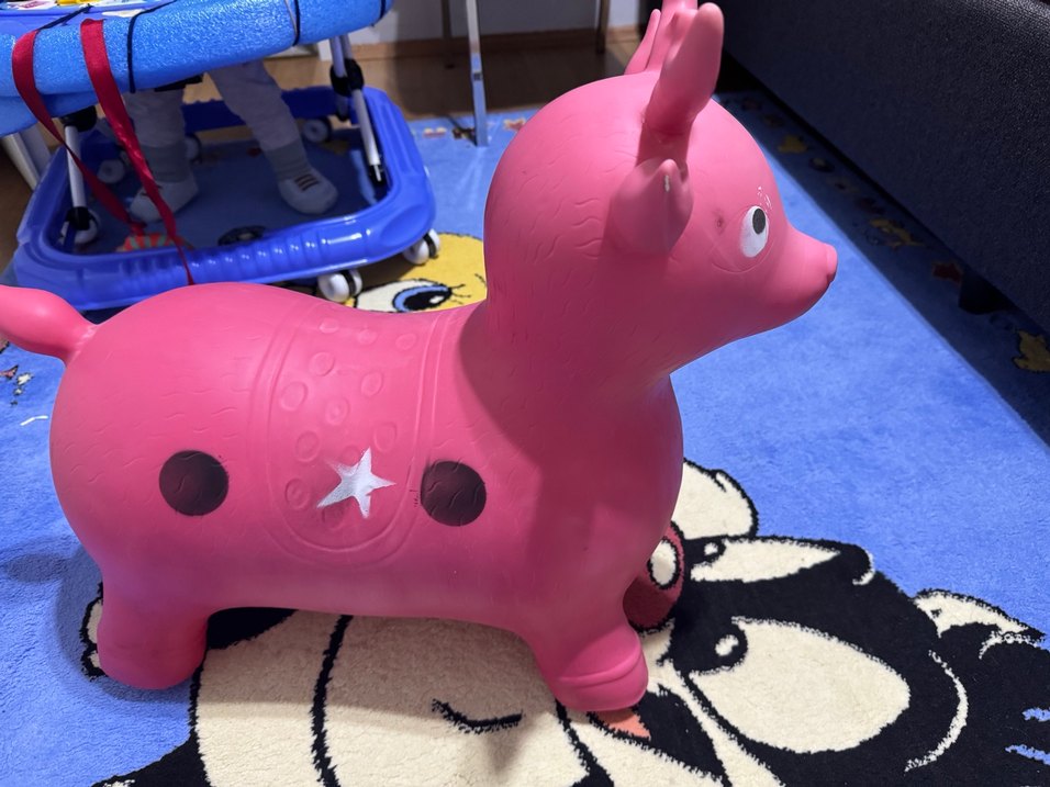 Pembe Renkte Geyik Figürlü Oyuncak - Görsel 3