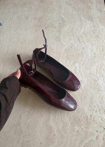 Mango Bordo Kadın Babet