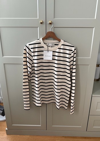 Çizgili Uzun Kollu Kadın Sweatshirt