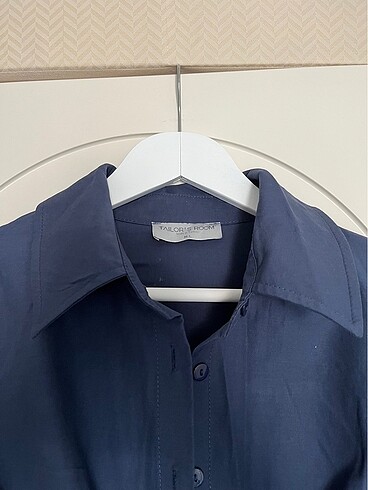 40 Beden mavi Renk Tailor?s Room mavi belden kuşaklı ve düğmeli elbise