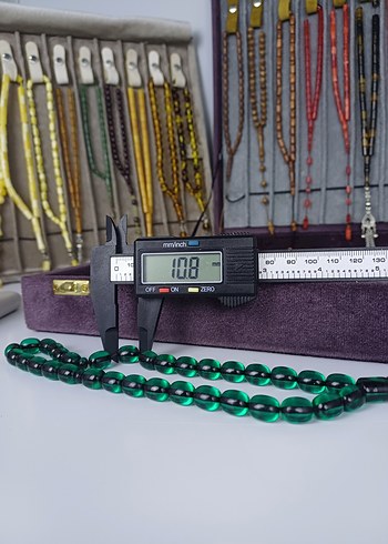 Muhammed Azazi Usta İşçilik Çubuk Sıkma Kehribar Tesbih - Görsel 5