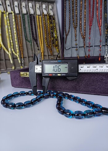 Muhammed Azazi Usta İşçilik Çubuk Sıkma Kehribar Tesbih - Görsel 7