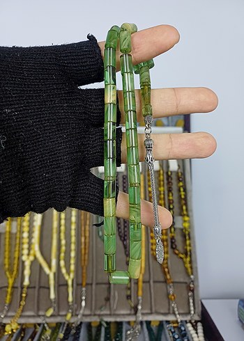 Furkan Gül Usta İşçilik Pirinç Püsküllü Kesme Tesbih - Görsel 2