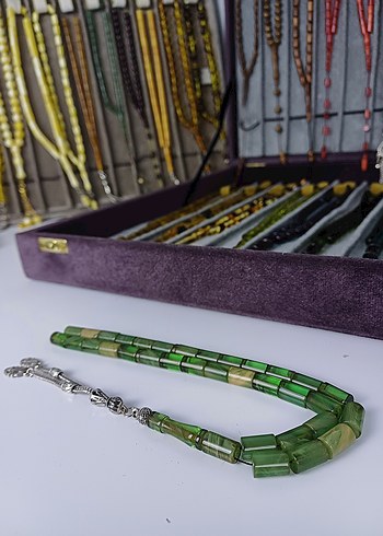 Furkan Gül Usta İşçilik Pirinç Püsküllü Kesme Tesbih - Görsel 4