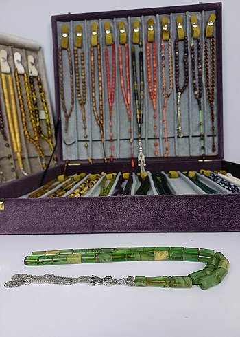 Furkan Gül Usta İşçilik Pirinç Püsküllü Kesme Tesbih - Görsel 3