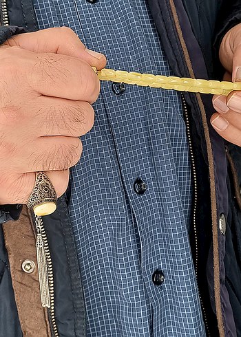 Kaya Damla Kehribar Gümüs Yüzük & Gümüş Püsküllü Tesbih Seti - Görsel 3