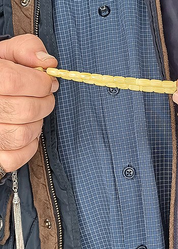 Kaya Damla Kehribar Gümüs Yüzük & Gümüş Püsküllü Tesbih Seti - Görsel 6