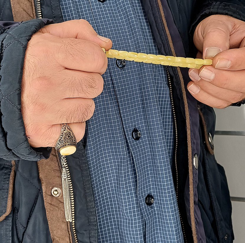 Kaya Damla Kehribar Gümüs Yüzük & Gümüş Püsküllü Tesbih Seti - Görsel 3