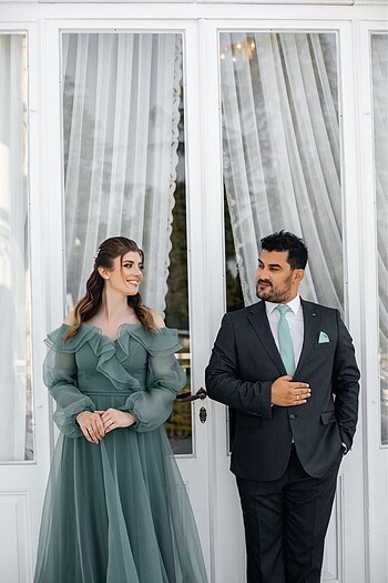 Seçil Yeşil Abiye Elbise
