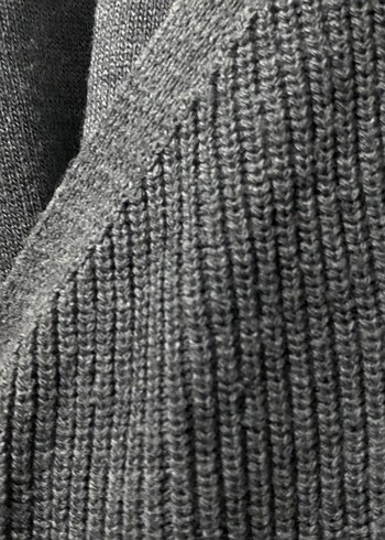 Gri Uzun Örgü Triko Elbise - Görsel 6