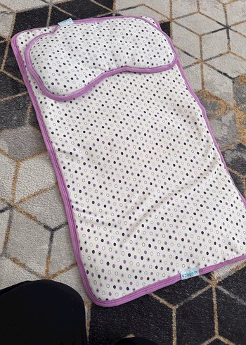 Mor Puantiyeli Çocuk Uyku Aksesuarı Seti - Görsel 2