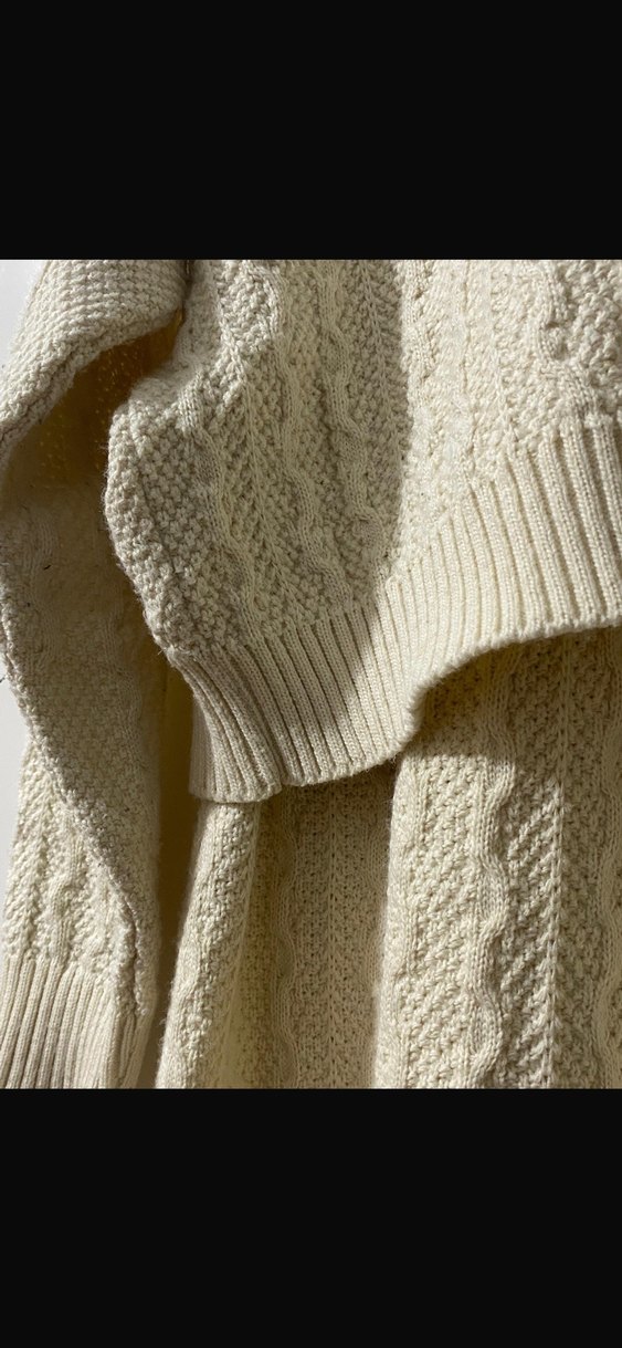 Beyaz Örgü Kadın Uzun etekli takım - Görsel 3