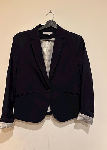 H&M Siyah Düğmeli Kadın Blazer Ceket